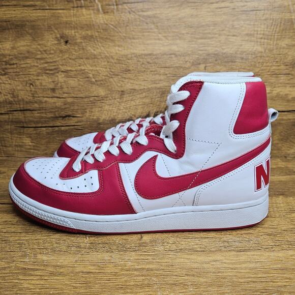 Nike Terminator High Red White Sneakers sz 8.5 Mens - Picture 2 of 8